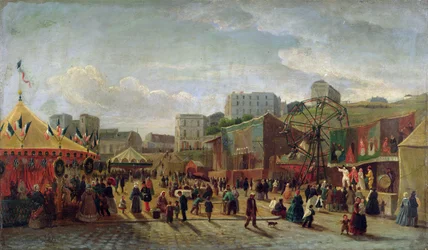 Una fiera, Place Saint-Pierre, Montmartre nel 1861